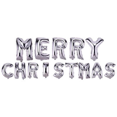 

Merry Christmas Letters Foil Balloon Set Party Festival Decoration