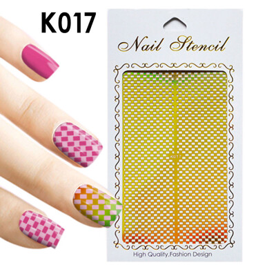 

〖Follure〗1Pc Irregular Hollow Nail Art Vinyls Stencil Stickers Manicure