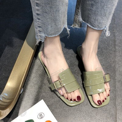 

Foreign style slippers wear wet water 2019 summer new fashion lovely ins super hot network celebrity drag fashion