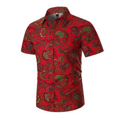 

Fashion Mens Summer Casual Dress Shirt Mens Floral Long Sleeve Shirts Tops Tee