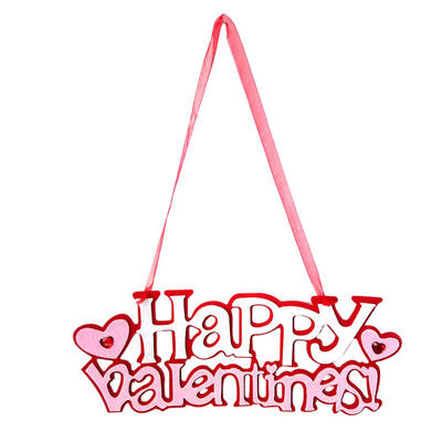 

Happy Valentine Non-woven Fabric Wall Hanging Board Plaque Signs Home Decor