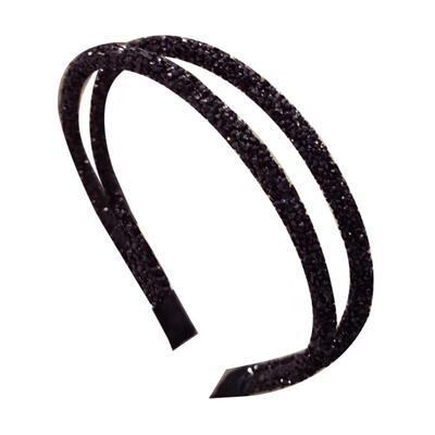 

Fashion Women Headband Sparkling Rhinestone Double Layer Hair Hoop Headwear