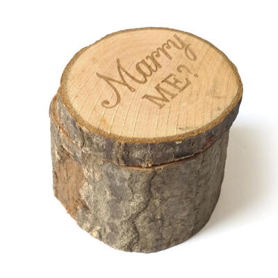 

Rustic Wedding Ring Box Wooden Retro Custom Ring Case Holder for Engagement