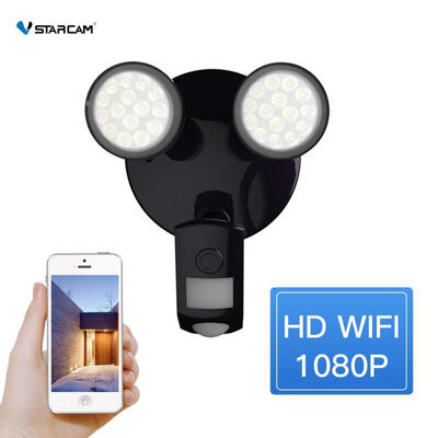 

Vstarcam Outdoor HD 1080P WIFI LED Floodlight Camera With PIR Motion Detection And Two-way Night Vision - BlackUS Plug