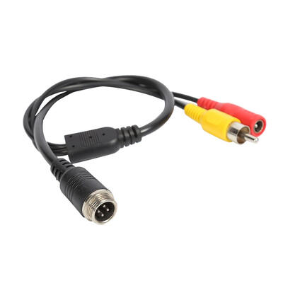 

M12 4Pin Aviation Head Male to RCADC Female CCTV Camera AV Adapter Cable