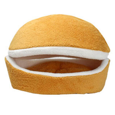 

Removable Warm Sleeping Puppy Nest Hamburger Shape Pet Dog Soft Plush House