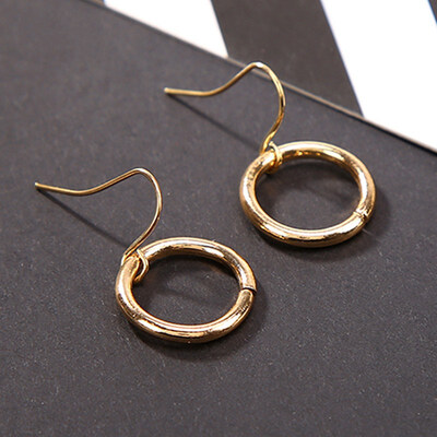 

New Fashion Big Circle Round Drop Earrings for Women Gold Silver Color Earring Party Jewelry Gift Statement Punk Mujer oorbellen