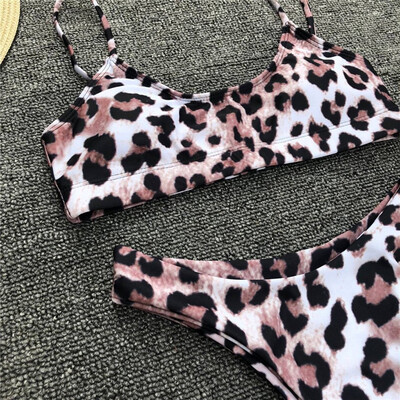

Saidsome Women Sexy Fashion Leopard Print Push-Up Padded Bra Beach Bikini Set Swimsuit