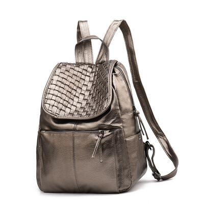 

Autumn&winter backpack women Korean wave college backpack weaving fashion casual womens bags