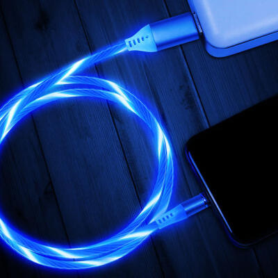 

Round Magnetic Micro USB Lightning Type-C Fast Charging Streamer LED Lighted Data Cable Line-MICRO USB