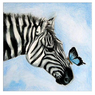 

5D DIY Full Drill Diamond Painting Butterfly Zebra Cross Stitch Embroidery