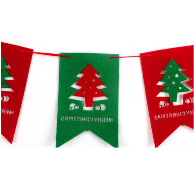 

New Hot Merry Christmas non-woven Christmas banner flag hanging Decorative items flag Party Decorations Supplies flag