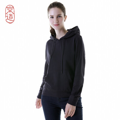 

JZAO womens sweater 2018 autumn&winter new hooded sets of basic sweaters navy blue