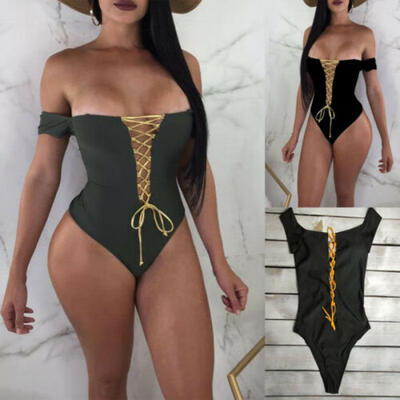 

New Women One-Piece Swimsuit Beachwear Swimwear Push-up Monokini Bikini Bathing