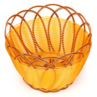 

Simulation Rattan Weaving Basket Fruit Snack Storage Box Popcorn Holder