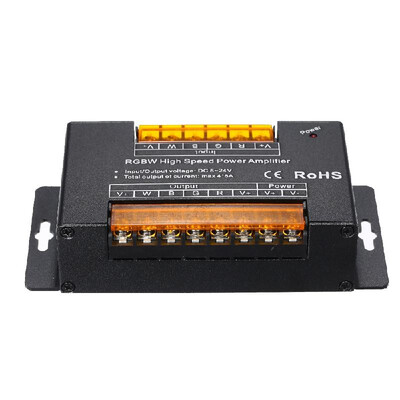 

DC5V-24V RGBW High Speed Power Amplifier PWM Dimming Signal Input Power Repeater for RGBW LED Band Light
