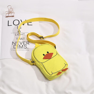 

Cute small bag female 2019 new ins Japanese Harajuku girl mobile phone bag cartoon canvas Messenger bag tide