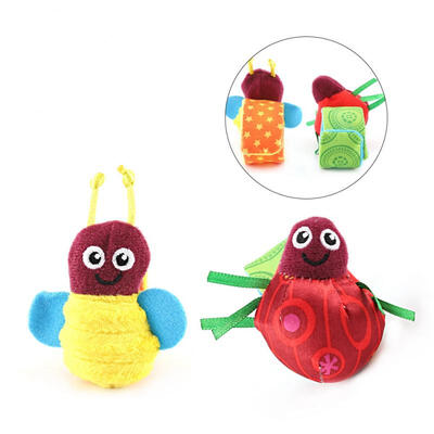 

Greensen 2PCS Wrist Strap Cute Cartoon Animal Toy Baby Infant Soft Hand Bells