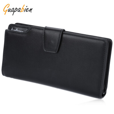 

Guapabien Men Hasp Zipper Multi Functional Card Money Photo Vertical Wallet