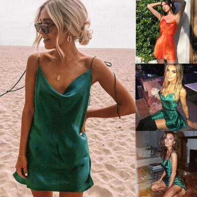 

Women Sexy-Lingerie Lace-up Sleepwear Satin Strap Slim Nihtwear Sleepdress Gown