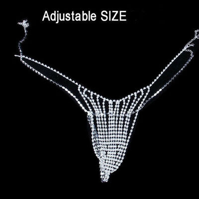 

Fashion Women Sexy Rhinestone Leg Crystal Body Chain Thigh Belly Waist Jewelry