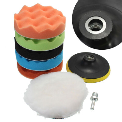 

8PCS 3456 inch Buffing Sponge Polishing Pad Kit Waxing for Car Polisher Tools