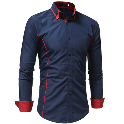 

Men\s Casual Fashion Slim Long Sleeve Shirt
