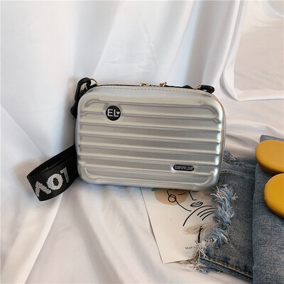 

Chic girl shoulder bag texture foreign women handbag 2019 new wave Korean fashion wide shoulder strap diagonal small square bag