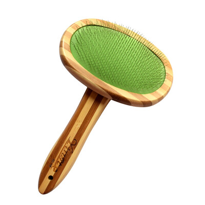 

Pet Dog Cat Grooming Self Cleaning Slicker Brush Comb Pet Slicker Brush with Bamboo Handle Pets Grooming Comb