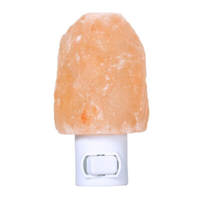 

Natural Himalayan Crystal Salt Lamp Air Purifier Night Light 360° Rotating Plug Home Wall Decor US-Plug