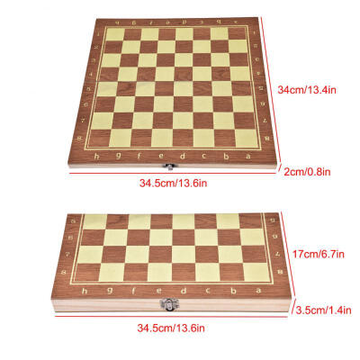 

Greensen Portable Wooden Chessboard Chess Set Folding Board Chess Game For Party Family Activities