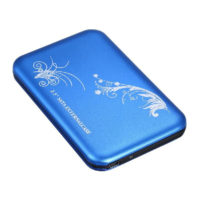 

25 Inch HDD Case SATA HDD to USB20 Converter Adapter External Case 2TB Hard Disk Drive Box External HDD EnclosureBlue