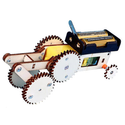

DIY Gear Vehicle Model Materials Kit Science Course Experiment Small Making