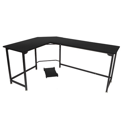 

Shaped Computer Desk Home Office Furniture Corner Student Study Wood Laptop PC