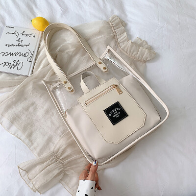 

Summer jelly bags small fresh&transparent womens new 2019 Korean version of Joker Tote portable shoulder bag