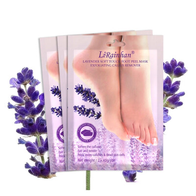 

2pairbox Ginger Lavender Nourished Foot Mask Foot Care Exfoliating Renewal Pedicure Remove Dead Skin Heel Socks Peeling