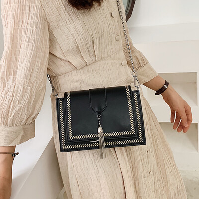 

Female bag 2019 new wild gas chain shoulder bag summer small fresh messenger bag ins net red small square bag