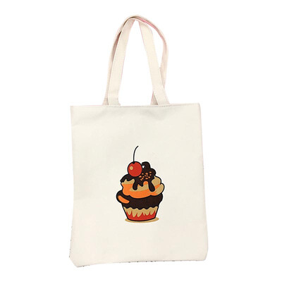 

Female Shopping Canvas Totes Women Casual Large Capacity Totes Durable Cartoon Print Bag Daily Use Eco Female Bags