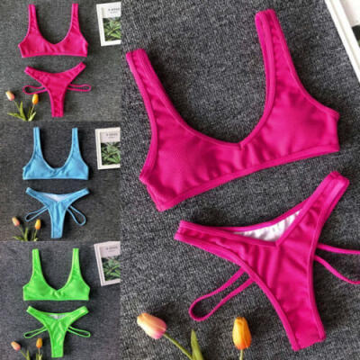 

2019 Brazilian Bikini Set Swimsuit Swimwear Women Push-up Padded Bra Beachwear