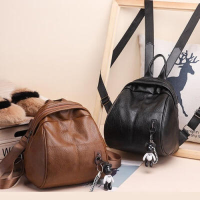 

Women Girl Backpack PU Leather Shoulder Bag Schoolbag Tote Handbag Rucksack
