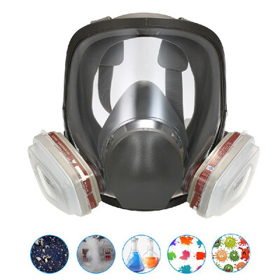 

6800 Full Facepiece Respirator Full Face Mask with 2Pcs Organic Gas Vapor Filter Cartridge Filter Cotton Cover Personal Protective