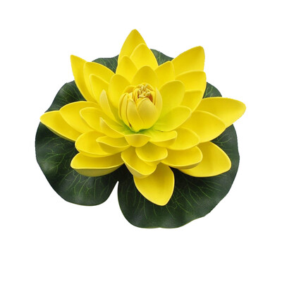 

Artificial Lotus Flower Fake Floating Water Lily Garden Pond Fish Tank Decor