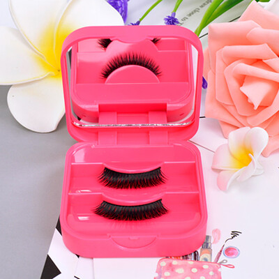 

〖Follure〗Acrylic Cute Bow False Eyelash Storage Box Makeup Cosmetic Mirror Case Hot Pink