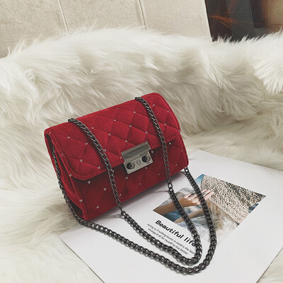 

2018 winter new small bag female tide Korean version of the rhombic small fragrance chain shoulder bag wild mini diagonal package