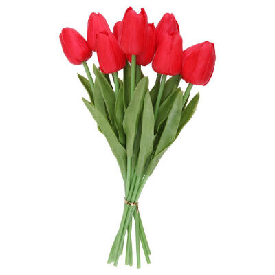 

10pcs Simulation PU Tulip Artificial Flower Bridal Wedding Bouquets Decor