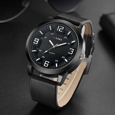

Gobestart Multicolor Fashion Casual Business Mens Convex Dial Belt Quartz Watch