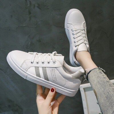 

Small white tide shoes female 2019 summer summer new wild Korean street shooting student casual leather canvas shoes autumn