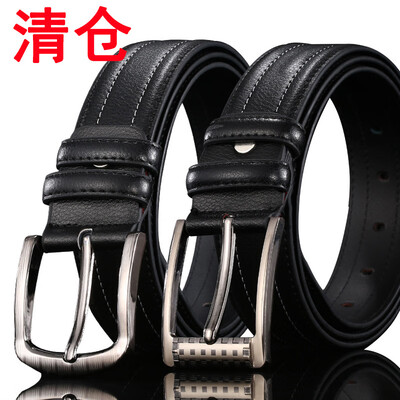 

Belt leather pin buckle belt real leather mens casual fashion youth middle-aged pants with Korean version of the spot clearance