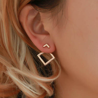 

New Stud earrings For Women Punk Earrings gold-color simple design weddings party earrings Jewelry
