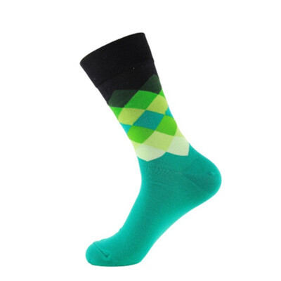 

2019 Fashion Spring autumn winter Women beautiful solid Color Sock suit For Rhombus wild Cute cotton socks Good Quality